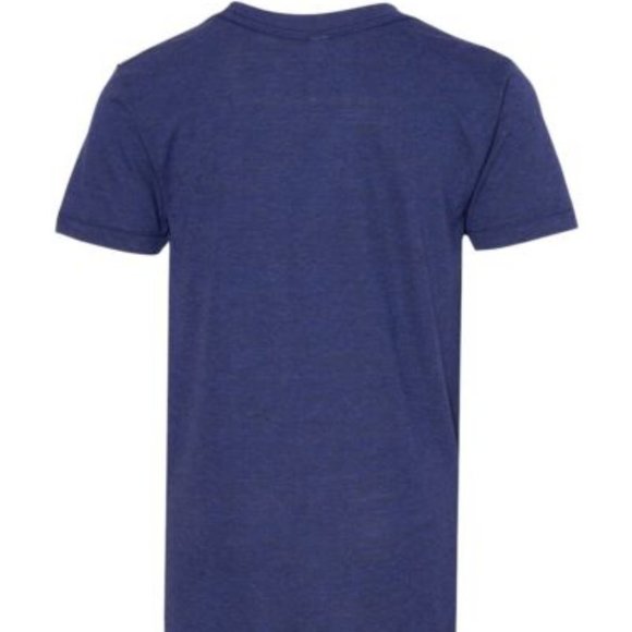 NWT AMERICAN APPAREL YOUTH UNISEX TRIBLEND TEE TRI-INDIGO 8 - Picture 6 of 10